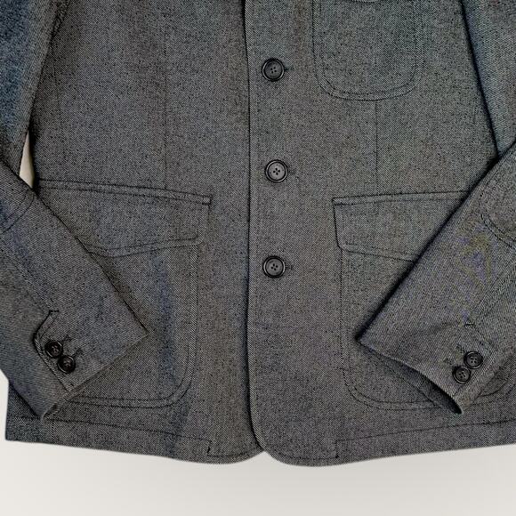 PLECTRUM Ben Sherman Slim Fit Sportcoat Blazer Jacket 4 Buttons Men Size L Gray - Picture 4 of 13